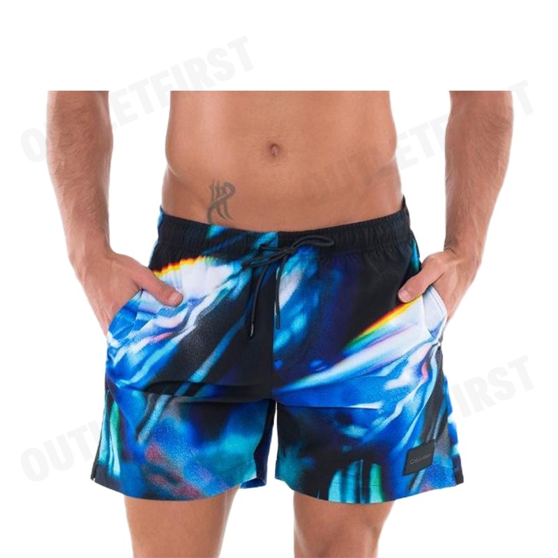 CALVIN KLEIN SWIMWEAR รุ่น MEDIUM DRAWSTRING SWIM SHORTS CODE: KM01005 0GZ กางเกงว่ายน้ำ กางเกงผู้ชาย กางเกง