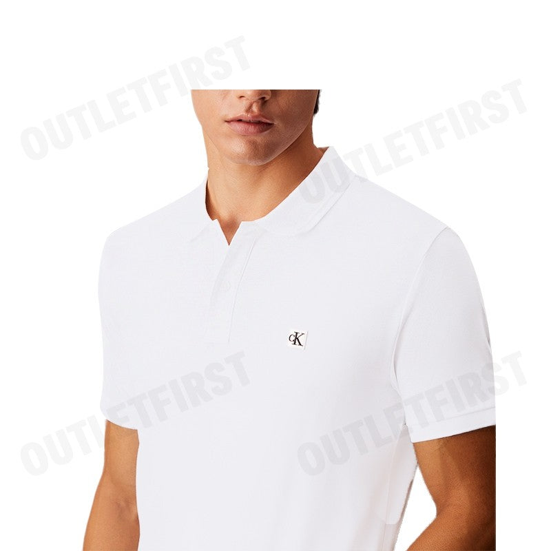 CALVIN KLEIN JEANS รุ่น CK BADGE SMOOTH COTTON SLIM POLO CODE: J326950 YAF เสื้อโปโล เสื้อโปโลผู้ชาย เสื้อโปโลแขนสั้น