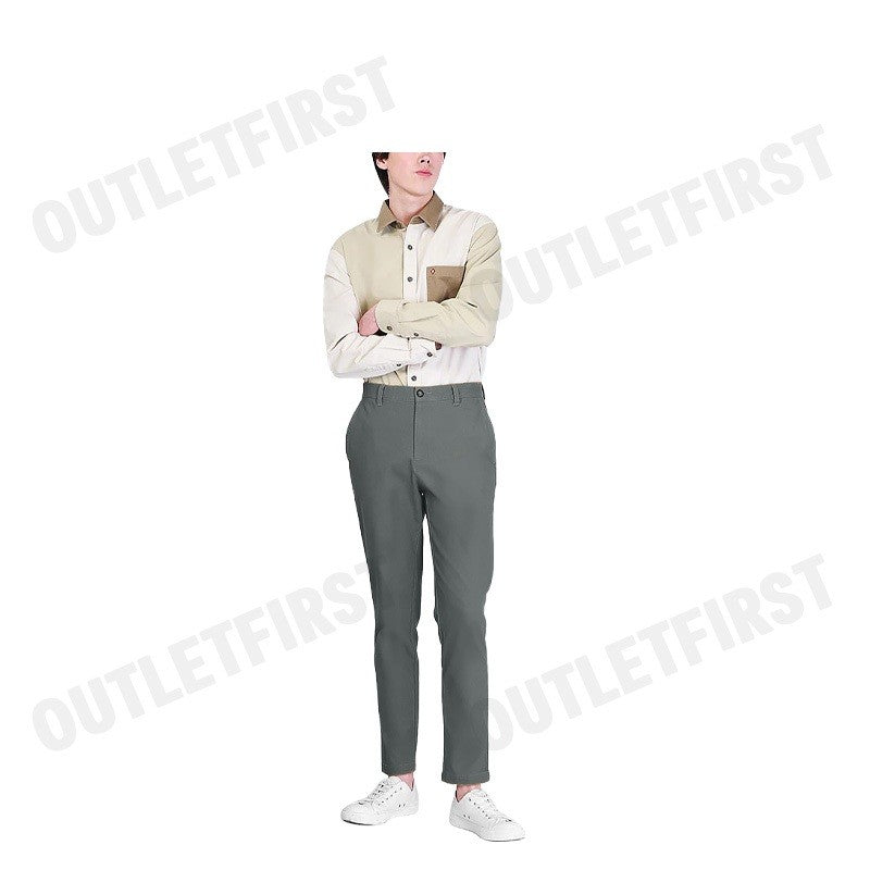 JOHN HENRY รุ่น MEN'S SLIM FIT PANTS (DK.GREY) CODE: JH F124MPTSM01 กางเกงขายาว กางเกงผู้ชาย กางเกงทำงาน