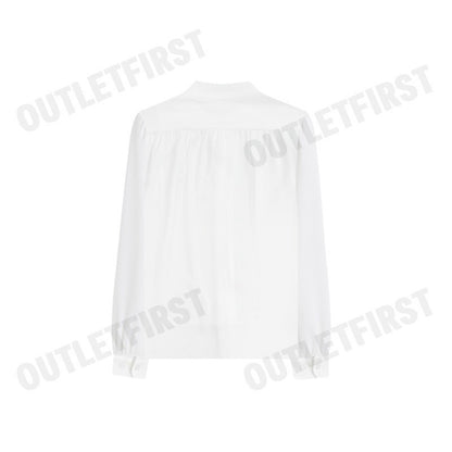 G2000 รุ่น WOMEN'S LOOSE FIT BLOUSE CODE: 46241258 01 เสื้อเบลาส์ เสื้อผู้หญิง เสื้อสีขาว