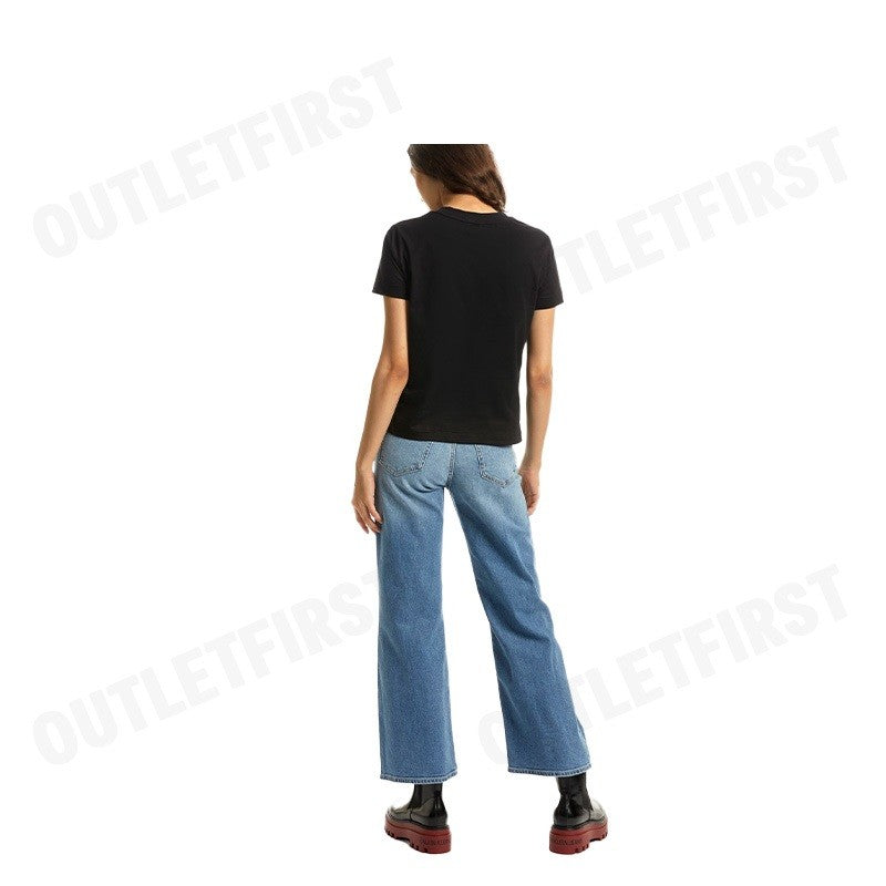 CALVIN KLEIN รุ่น WOMEN'S ARCHIVE LOGO TEE CODE: 40WH105 UB1 เสื้อยืดคอกลม เสื้อผู้หญิง เสื้อสีดำ