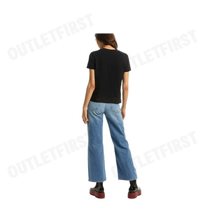 CALVIN KLEIN รุ่น WOMEN'S ARCHIVE LOGO TEE CODE: 40WH105 UB1 เสื้อยืดคอกลม เสื้อผู้หญิง เสื้อสีดำ