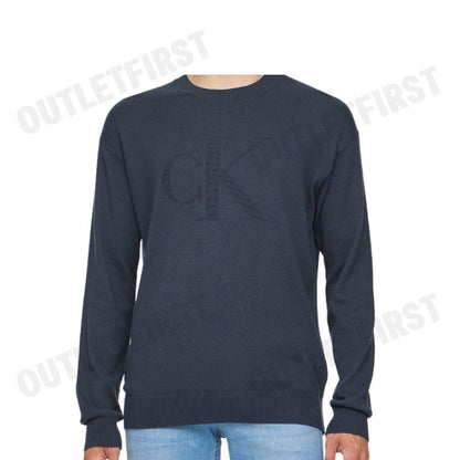 CALVIN KLEIN JEANS รุ่น MEN'S CK INTARSIA MIXED STITCH SWEATER CODE: J326453 BAN เสื้อสเวตเตอร์ เสื้อแขนยาว เสื้อผู้ชาย