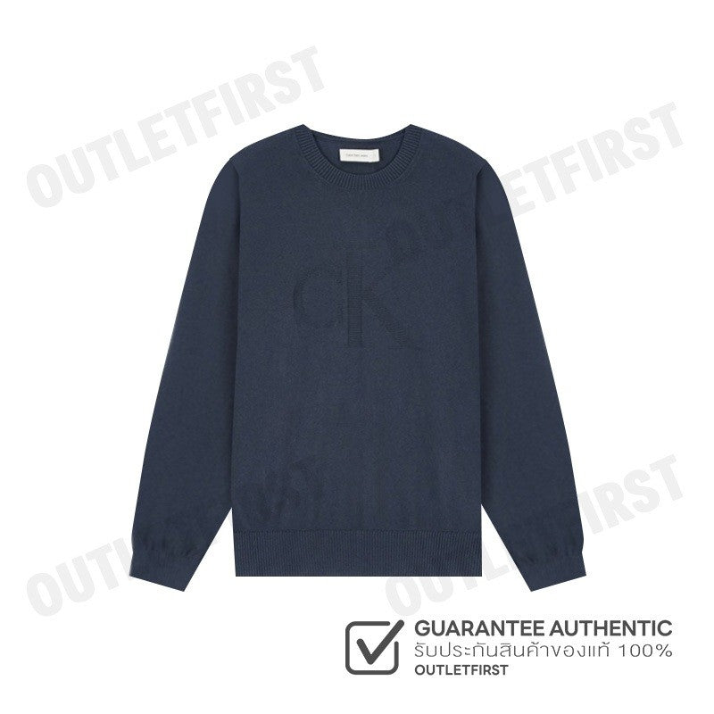 CALVIN KLEIN JEANS รุ่น MEN'S CK INTARSIA MIXED STITCH SWEATER CODE: J326453 BAN เสื้อสเวตเตอร์ เสื้อแขนยาว เสื้อผู้ชาย