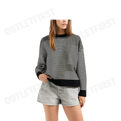 ARMANI EXCHANGE  รุ่น WOMEN'S SWEATER CODE: 6DYM1N YM1TZ 21DC เสื้อสเวตเตอร์ผู้หญิง เสื้อแขนยาว เสื้อสีดำ