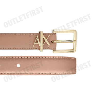 ARMANI EXCHANGE รุ่น WOMEN'S THIN BELT WITH SMALL LOGO CODE: 941182 4R759 20570 เข็มขัดผู้หญิง สีชมพู สีเบจ