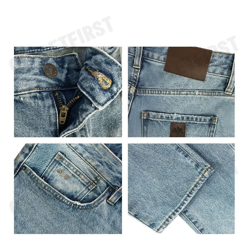 ARMANI EXCHANGE รุ่น MEN'S J13 SLIM FIT JEANS IN INDIGO DENIM CODE: 6DZJ13 Z1YRZ 25EU กางเกงยีนส์ผู้ชาย กางเกงขายาว