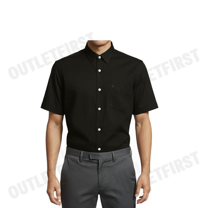 JOHN HENRY รุ่น MEN'S SHORT SLEEVES SLIM FIT SHIRT (BLACK) CODE: JH F624MSSSM53 เสื้อเชิ้ตแขนสั้นผู้ชาย เสื้อสีดำ ทำงาน