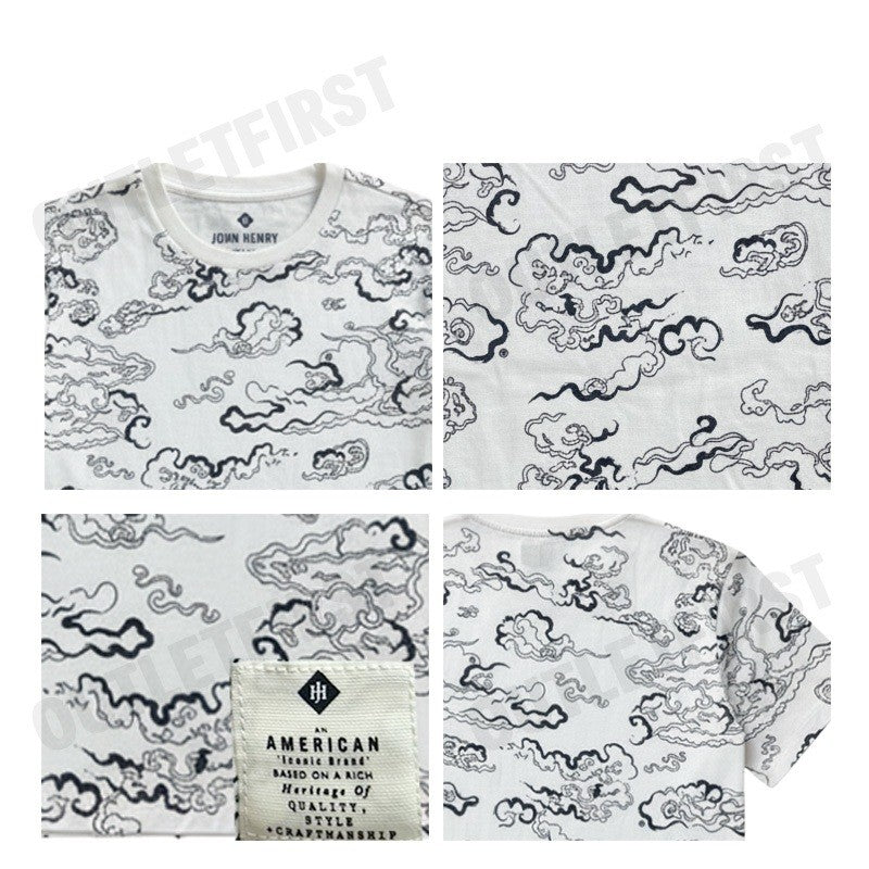 JOHN HENRY รุ่น MEN'S SLIM FIT T-SHIRT (WHITE) CODE: JH S125MTSSM13 เสื้อยืดคอกลมผู้ชาย เสื้อสีขาว เสื้อจอร์นเฮนรี่