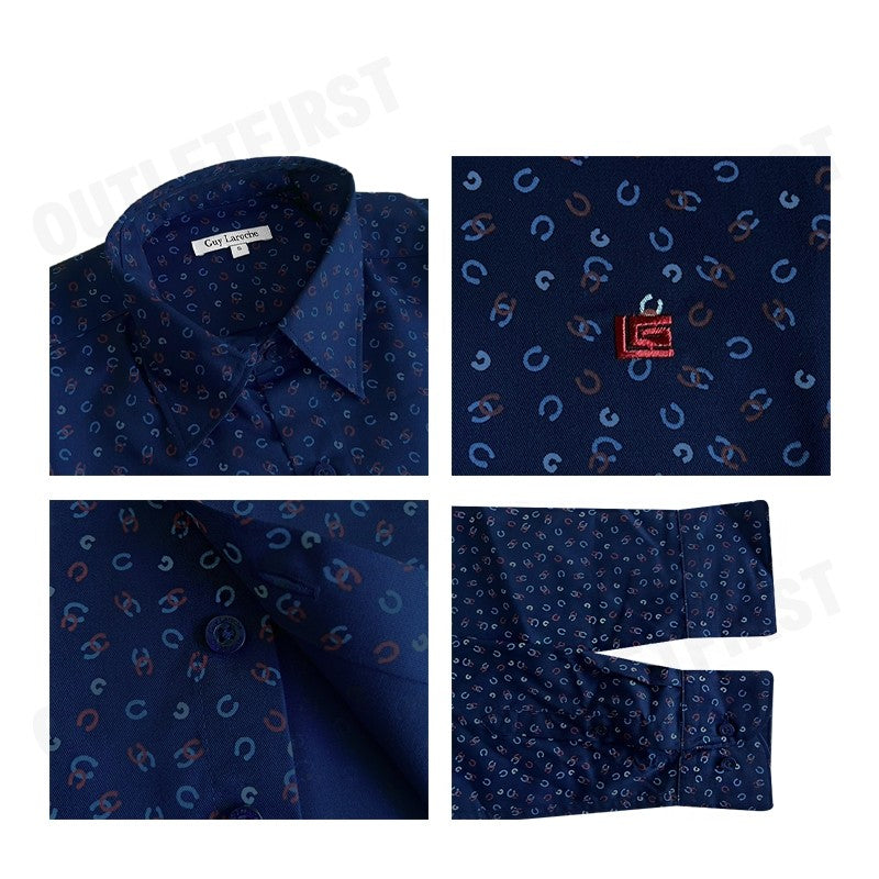 GUY LAROCHE รุ่น MAN'S LONG SLEEVES SHIRT CODE: BAB5221P4NV เสื้อเชิ้ต เสื้อแขนยาว เสื้อผู้ชาย