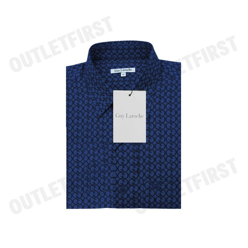 GUY LAROCHE รุ่น MAN'S SHORT SLEEVES SHIRT CODE: BAC5222P4NV เสื้อเชิ้ต เสื้อแขนสั้น เสื้อผู้ชาย
