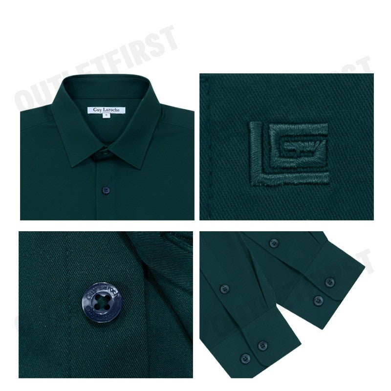 GUY LAROCHE รุ่น MAN'S LONG SLEEVES SHIRT CODE: BAB6250P4GR เสื้อเชิ้ต เสื้อแขนยาว เสื้อผู้ชาย