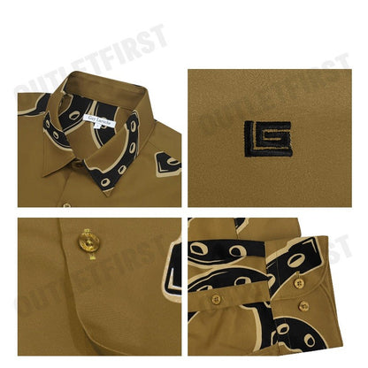 GUY LAROCHE รุ่น MAN'S LONG SLEEVES SHIRT CODE: BAB7202W3BR เสื้อเชิ้ต เสื้อแขนยาว เสื้อผู้ชาย