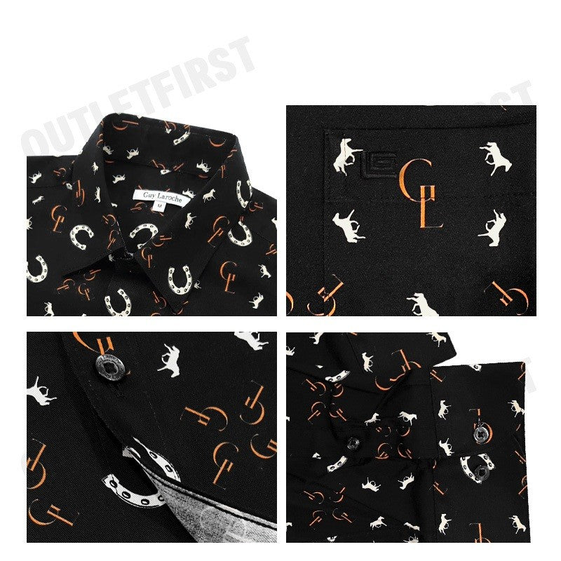 GUY LAROCHE รุ่น MAN'S LONG SLEEVES SHIRT CODE: BAB5202W3BL เสื้อเชิ้ต เสื้อแขนยาว เสื้อผู้ชาย