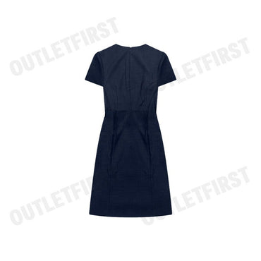 G2000 รุ่น WOMEN CLOTHING STRIPED WRAP DRESS WITH BELT FIT & FLARE SHAPE CODE: 46232096 79 ชุดเดรสผู้หญิง กระโปรง สีกรม
