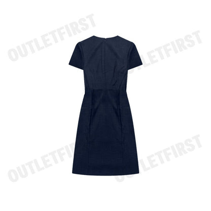 G2000 รุ่น WOMEN CLOTHING STRIPED WRAP DRESS WITH BELT FIT & FLARE SHAPE CODE: 46232096 79 ชุดเดรสผู้หญิง กระโปรง สีกรม