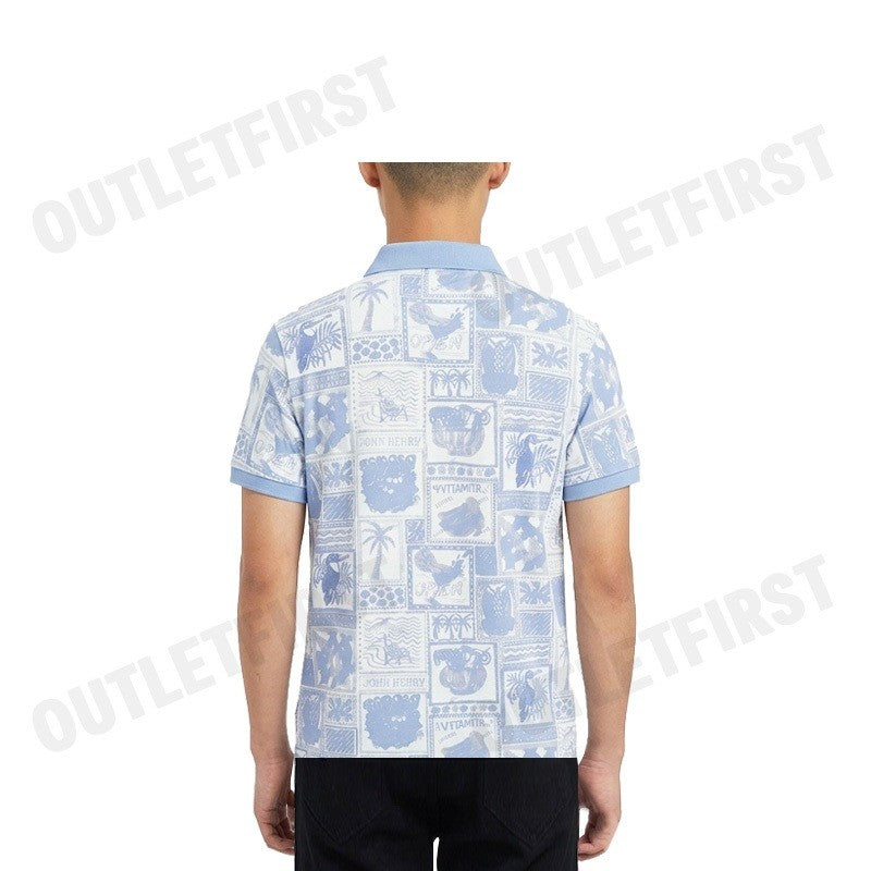 JOHN HENRY รุ่น MEN'S SLIM FIT POLO SHIRT (BLUE) CODE: JH S325MPLSM28 เสื้อโปโลผู้ชาย เสื้อโปโลจอน เสื้อโปโลแขนสั้น