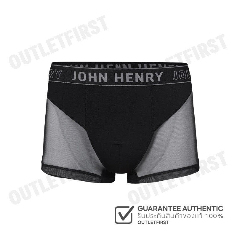 JOHN HENRY รุ่น UNDERWEAR FASHION MEN'S BOXER BRIEFS CODE: JU JU3ME001 (BLACK) กางเกงชั้นในผู้ชาย กางเกงในซีทรู