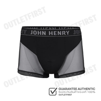 JOHN HENRY รุ่น UNDERWEAR FASHION MEN'S BOXER BRIEFS CODE: JU JU3ME001 (BLACK) กางเกงชั้นในผู้ชาย กางเกงในซีทรู