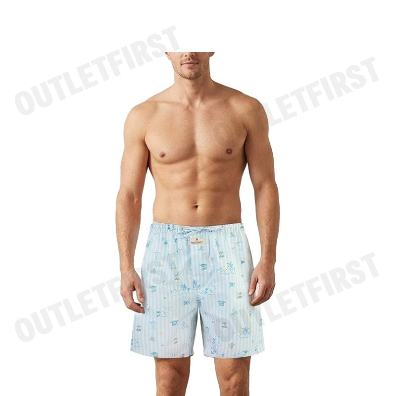 HUSH PUPPIES รุ่น MEN'S SHORTS SLEEPWEAR CODE: HU H3W3037 (BLUE) กางเกงขาสั้นผู้ชาย กางเกงบ๊อกเซอร์ กางเกงฮัชพัพพีส์