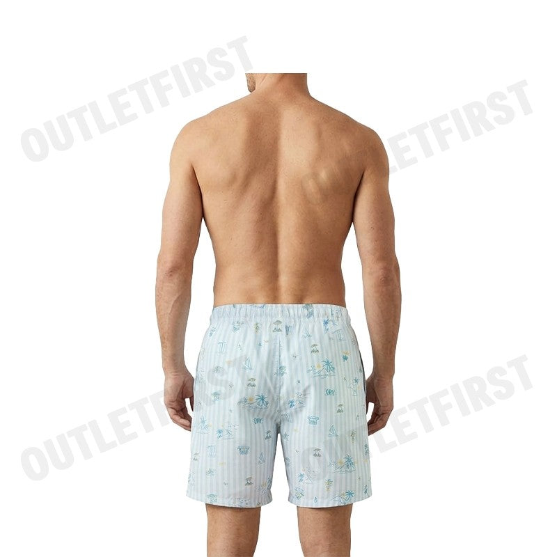 HUSH PUPPIES รุ่น MEN'S SHORTS SLEEPWEAR CODE: HU H3W3037 (BLUE) กางเกงขาสั้นผู้ชาย กางเกงบ๊อกเซอร์ กางเกงฮัชพัพพีส์