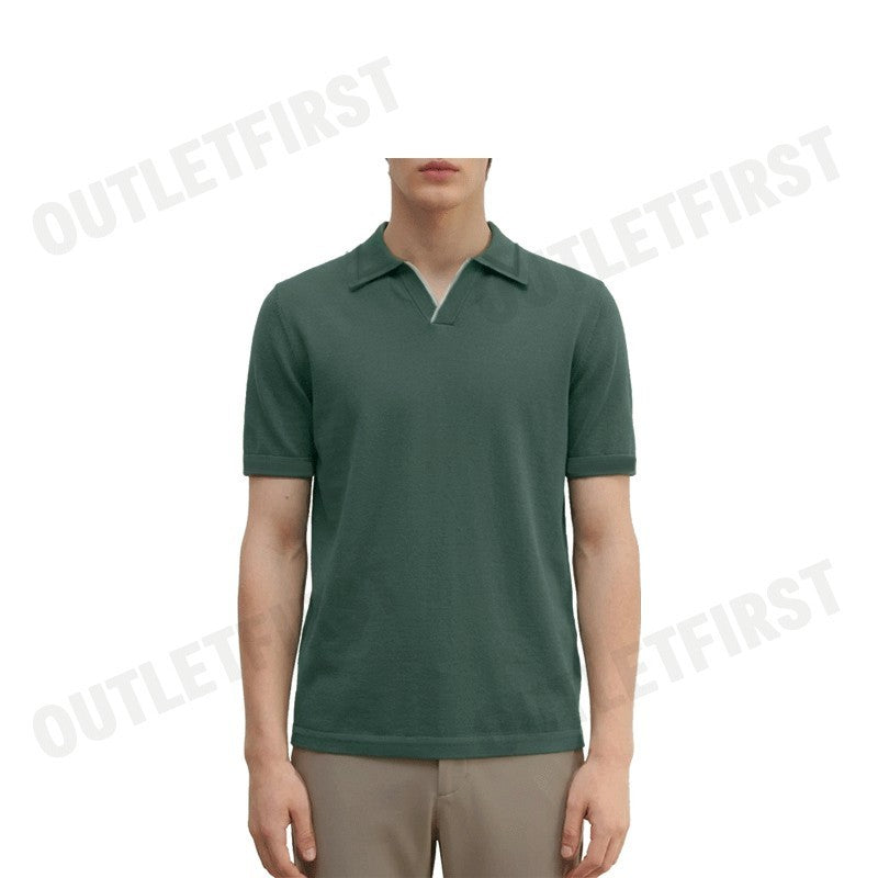 G2000 รุ่น MEN'S COMPACT KNIT OPEN COLLAR POLO CODE: 4617301245 เสื้อโปโลผู้ชาย เสื้อโปโลแขนสั้น เสื้อโปโลสีเขียว