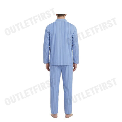 HUSH PUPPIES รุ่น MEN'S LONG-SLEEVE SLEEPWEAR SET CODE: HU H8B849 (BLUE) เซ็ทชุดนอนผู้ชาย ชุดนอนฮัชพัพพี