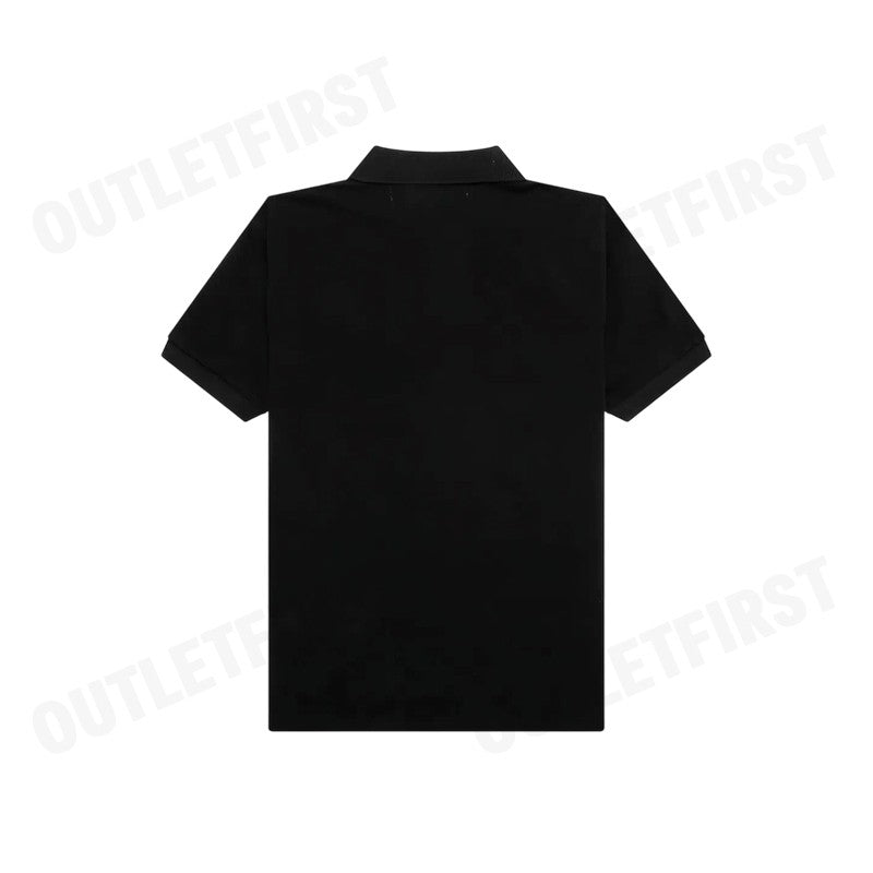 PLAY COMME DES GARÇONS รุ่น MEN POLO SHIRT CODE: AZ-T336 (BLACK) เสื้อโปโลผู้ชาย เสื้อหัวใจสีแดงเอเลี่ยน โปโลแขนสั้น