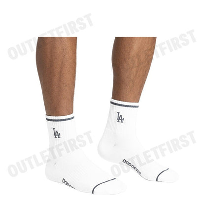 MLB รุ่น UNISEX BASIC LOW SOCKS 2 PAIRS SET CODE: 3ASOS034N 00KAL ถุงเท้า ถุงเท้าสีขาว ถุงเท้าข้อสั้น
