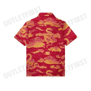 JOHN HENRY รุ่น MEN'S SHORT SLEEVES RELAXED FIT SHIRT (RED) CODE: JH S125MSSRL01 เสื้อเชิ้ต เสื้อแขนสั้น เสื้อผู้ชาย