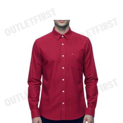 JOHN HENRY รุ่น MEN'S LONG SLEEVES SLIM FIT SHIRT (RED) CODE: JH F424MSLSM29 เสื้อเชิ้ต เสื้อแขนยาว เสื้อเชิ้ตผู้ชาย