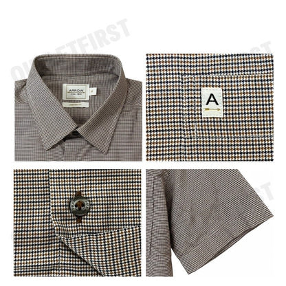 ARROW รุ่น MEN'S PREMIUM COLLECTION SHORT SLEEVES SHIRT CODE: MAPC933W3CSBR  เสื้อเชิ้ต เสื้อแขนสั้น เสื้อผู้ชาย