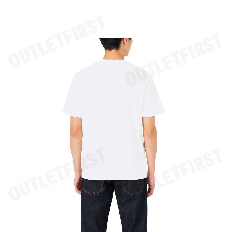 PS PAUL SMITH รุ่น MEN'S PALM TREE GRAPHIC T-SHIRT WHITE CODE: M2R 220X PP5073 01 เสื้อยืดคอกลม เสื้อยืดผู้ชาย เสื้อยืด