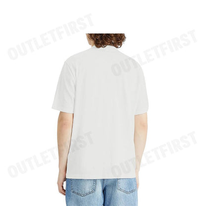 PS PAUL SMITH รุ่น MEN'S PS HAPPY T-SHIRT OFF-WHITE CODE: M2R 204Z PP5078 02 เสื้อยืดคอกลม เสื้อยืดผู้ชาย เสื้อยืดสีขาว