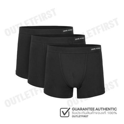 JOHN HENRY รุ่น UNDERWEAR MEN'S VALUE PACK CODE: JU39005 (BLACK) กางเกงชั้นในผู้ชาย กางเกงบ็อกเซอร์ กางเกงในจอน