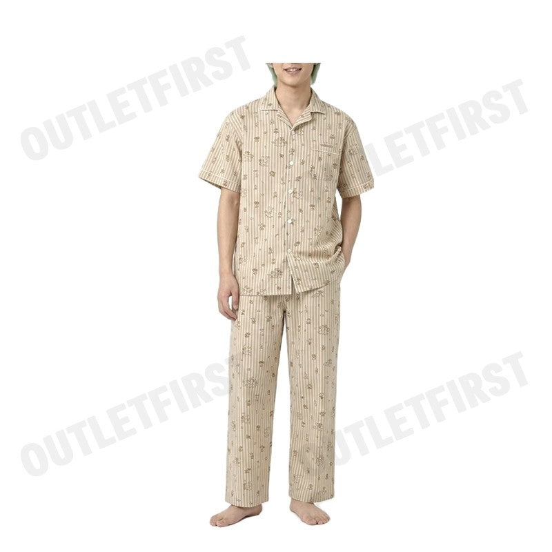 HUSH PUPPIES MEN'S SHORT-SLEEVE SLEEPWEAR SET COLOR YELLOW  CODE: HU H8B180 (YELLOW)