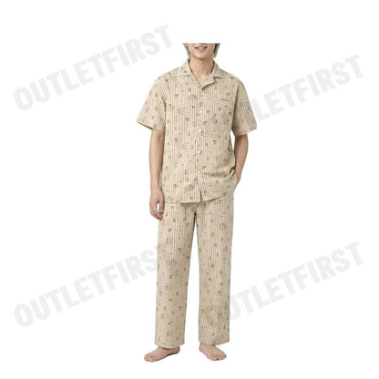HUSH PUPPIES MEN'S SHORT-SLEEVE SLEEPWEAR SET COLOR YELLOW  CODE: HU H8B180 (YELLOW)