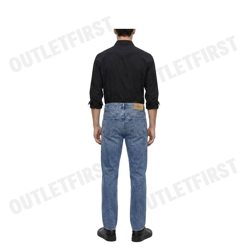 CALVIN KLEIN JEANS รุ่น MEN'S AUTHENTIC STRAIGHT JEANS CODE J327128 1A4 กางเกงยีนส์ กางเกงยีนส์ขายาว กางเกงผู้ชาย