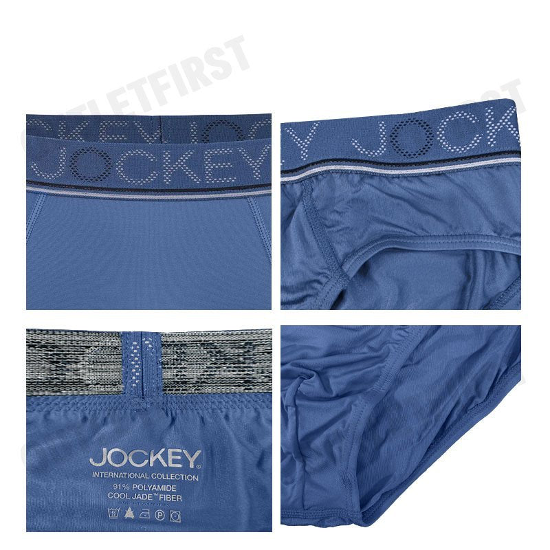 JOCKEY รุ่น MEN'S COOLING JADE BRIEFS CODE: KU 1977 (BLUE) กางเกงชั้นใน กางเกงชั้นในผู้ชาย กางเกงจ็อคกี้