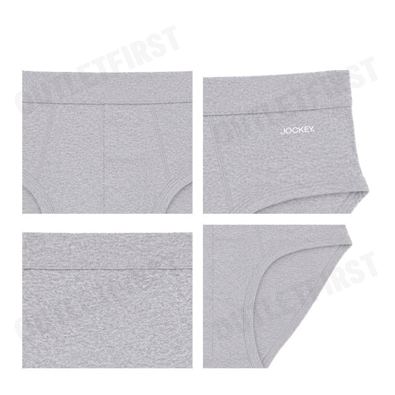 JOCKEY รุ่น MAN'S SEAMLESS WAISTBAND BRIEFS 2 PACK CODE: KU 1550N (GREY) กางเกงชั้นใน กางเกงชั้นในผู้ชาย กางเกงจ็อคกี้