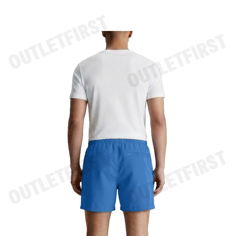 CALVIN KLEIN JEANS รุ่น MONOGRAM GRAPHIC PULL-ON SHORTS CODE: 4RC601G WRB กางเกงขาสั้น กางเกงสีน้ำเงิน กางเกงผู้ชาย