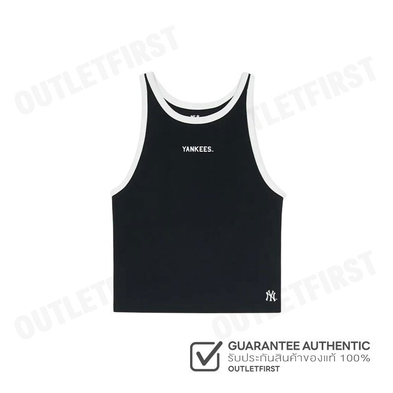 MLB รุ่น VARSITY VINTAGE SLIM-FIT CROPPED SLEEVELESS TOP CODE: 3FTOV0153 50BKS เสื้อกล้าม เสื้อกล้ามผู้หญิง เสื้อสีดำ