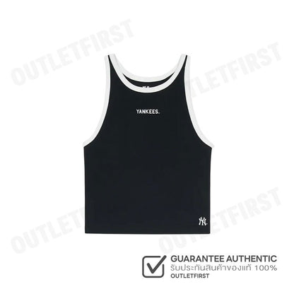 MLB รุ่น VARSITY VINTAGE SLIM-FIT CROPPED SLEEVELESS TOP CODE: 3FTOV0153 50BKS เสื้อกล้าม เสื้อกล้ามผู้หญิง เสื้อสีดำ