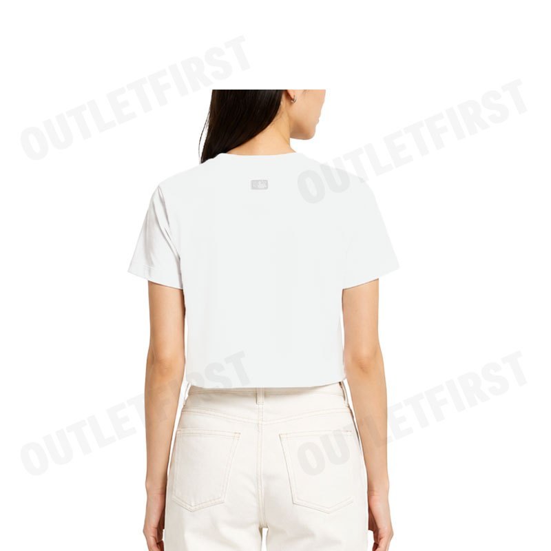 MLB รุ่น WOMEN'S SUMMER VINTAGE WASHED GRAPHIC CROP SHORT SLEEVE T-SHIRT CODE: 3FTSX0153 50WHS เสื้อครอป เสื้อแขนสั้น