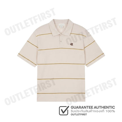 CALVIN KLEIN JEANS รุ่น MEN'S TEXTURED STRIPE EASY POLO SHIRT CODE: 4RC269G PDJ เสื้อโปโล เสื้อแขนสั้น เสื้อผู้ชาย