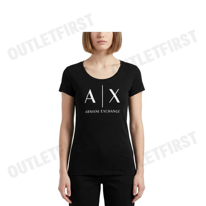 ARMANI EXCHANGE รุ่น PIMA COTTON PRINT LONG SLEEVE T-SHIRT CODE: 8NYT70 YJ16Z 1200 เสื้อยืดคอกลม เสื้อผู้หญิง แขนสั้น