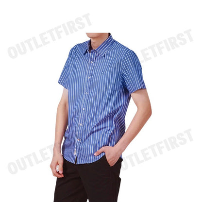 JOHN HENRY รุ่น MEN'S SHORT SLEEVES SLIM FIT SHIRT (BLUE) CODE: JH F424MSSSM43 เสื้อเชิ้ตแขนสั้น เสื้อผู้ชาย เสื้อจอร์น