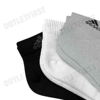 ADIDAS รุ่น CUSHIONED SPORTSWEAR ANKLE SOCKS 3 PAIRS CODE: IA3948 ถุงเท้า อดิดาส ถุงเท้าข้อสั้น