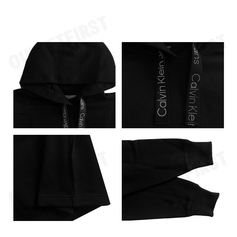 CALVIN KLEIN JEANS รุ่น WOMEN'S DRAWCORD HOODIE CODE: ZW02605 BEH เสื้อสเวตเตอร์ เสื้อแขนยาว เสื้อผู้หญิง