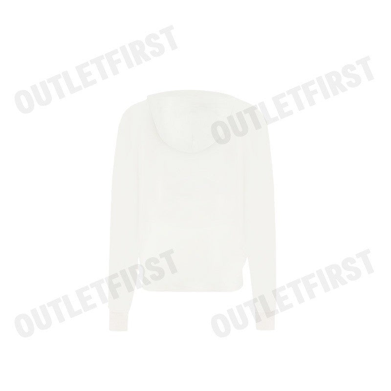 CALVIN KLEIN JEANS รุ่น WOMEN'S DRAWCORD HOODIE CODE: ZW02605 YBI เสื้อสเวตเตอร์ เสื้อผู้หญิง เสื้อสีครีม